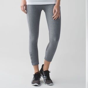 Lululemon Athletica speed crop ruched mesh insert leggings